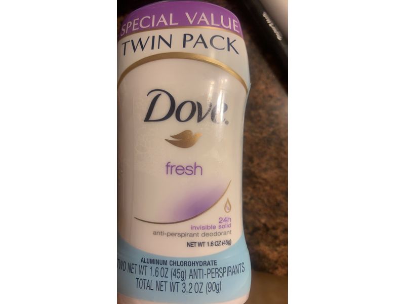 Dove Invisible Solid Anti-Perspirant/Deodorant, Fresh, 3.2 oz/90