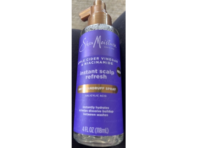 Sheamoisture Instant Scalp Refresh Anti-Dandruff Spray, Apple Cider Vinegar & Niacinamide, 4 fl oz/118 mL