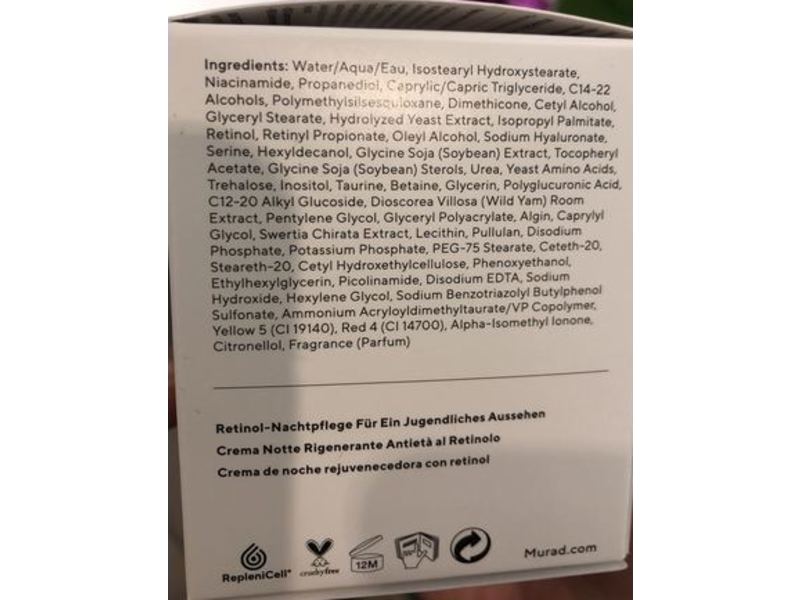 Murad Retinol Youth Renewal Night Cream, 1.7 oz / 50 mL