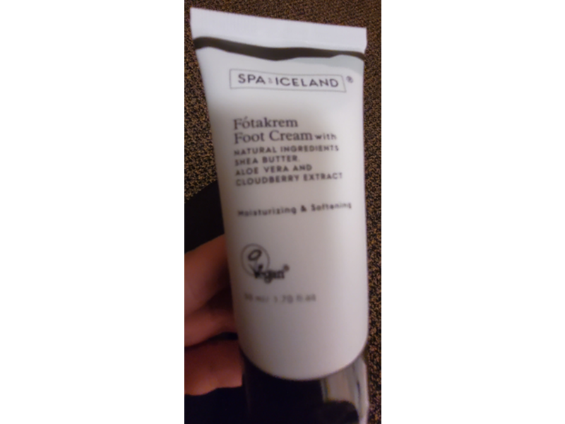 Spa Of Iceland Foot Cream, Shea Butter, Aloe Vera & Cloudberry Extract, 1.70 oz/50 mL