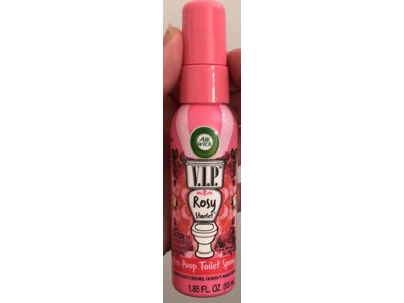 Air Wick V.I.P Pre-Poop Toilet Spray, Rosy Starlet, 1.85 fl oz/55 mL