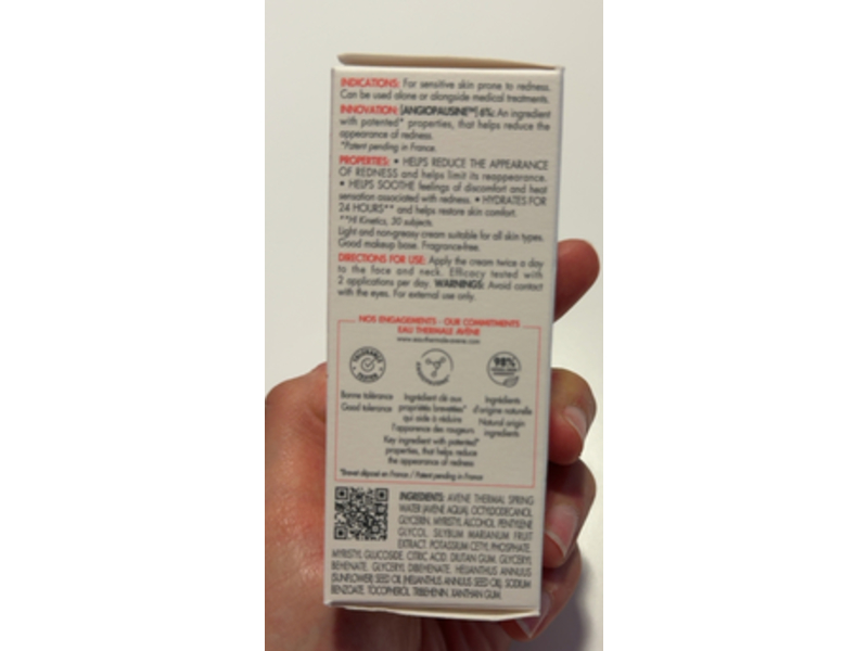 Avene Redness Expert Soothing Moisturizing Concentrated Cream, 1.0 fl oz/30 mL