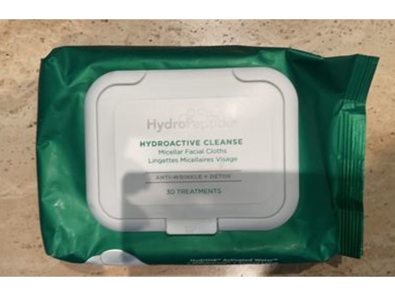 HydroPeptide HydroActive Cleanse Micellar Facial Cloths, 30 Count