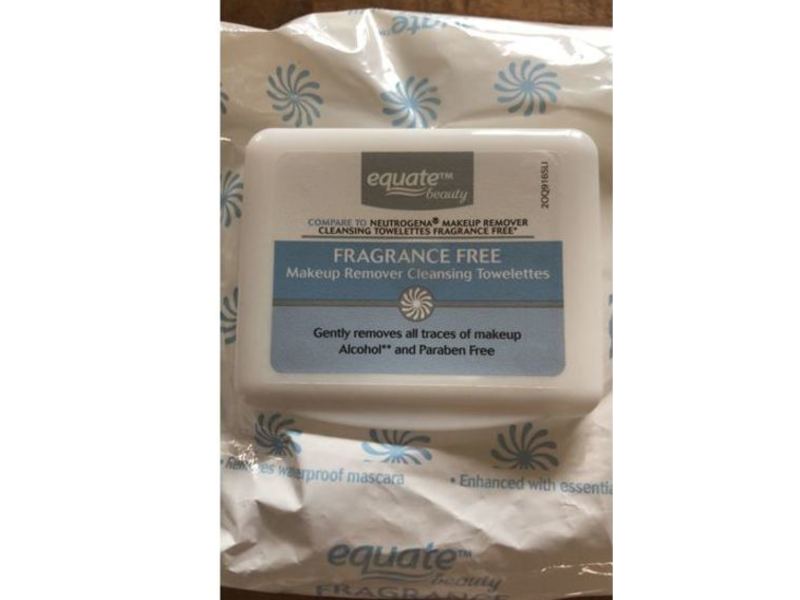 Equate Beauty Makeup Remover Cleansing Towelettes, Fragrance Free, 40 Count