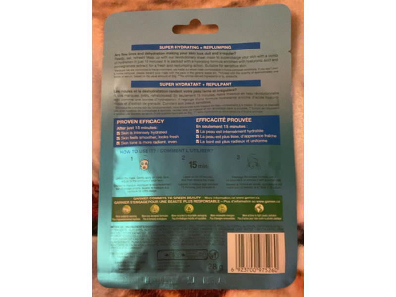 Garnier SkinActive Moisture Bomb Sheet Mask, 28 g