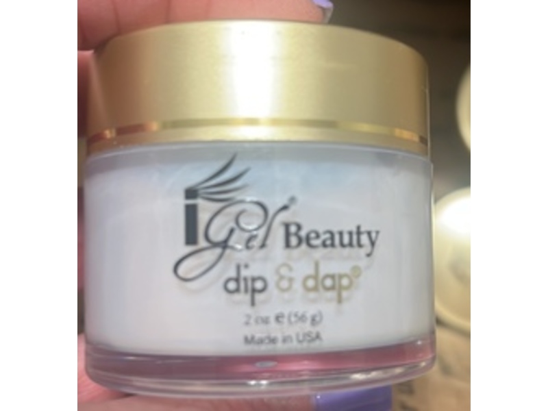 Igel Beauty Dip & Dap Nail Powder, D016 Shell Grey, 2 oz/56 g
