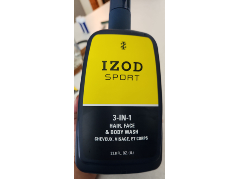 IZOD Sport 3-In-1 Hair, Face & Body Wash, 33.8 fl oz/1 L