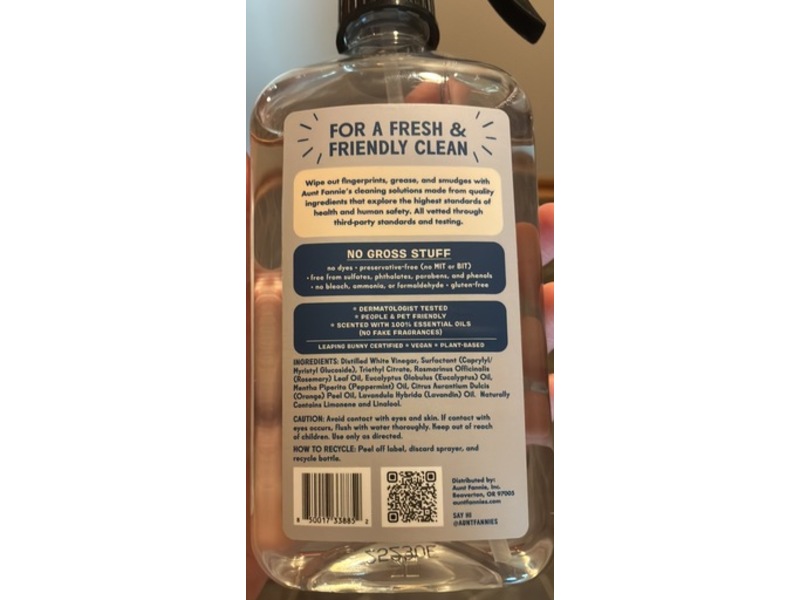 Aunt Fannie's Stainless Steel Cleaner, 16.9 fl oz/500 mL
