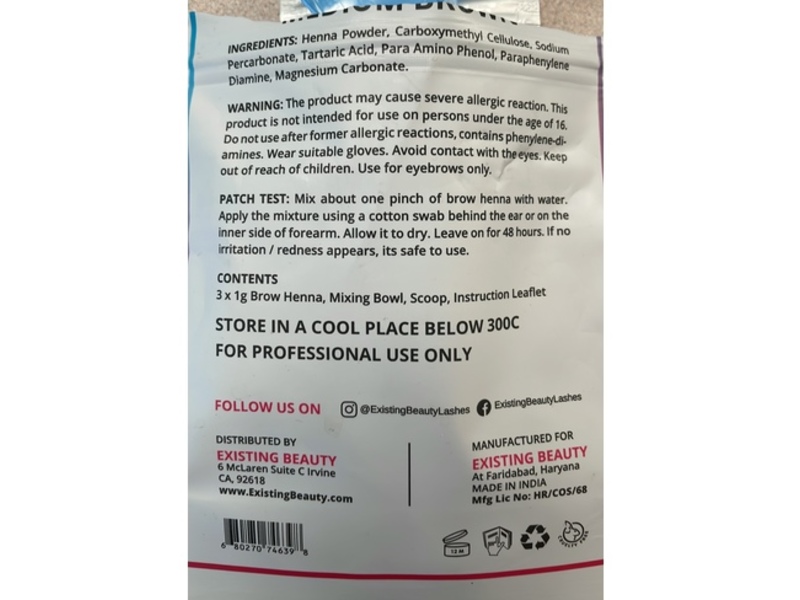 Existing Beauty Eyebrow Color, Medium Brown, 1g