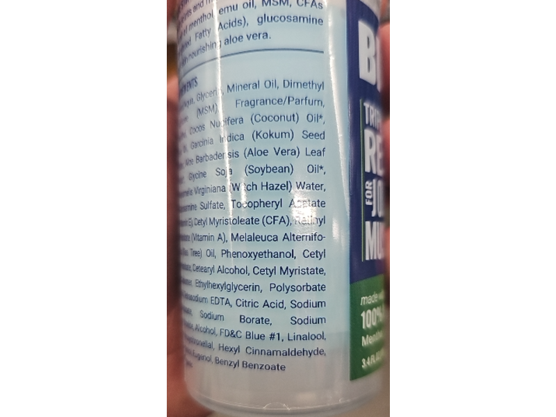Blue Stop Max Muscle & Joint Triple Action Relief, Fresh Scent, 3.4 fl oz/100 mL