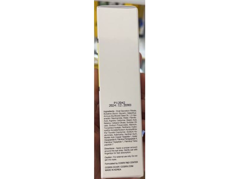 Cosrx Advanced Snail Peptide Eye Cream, 0.84 oz/25 mL