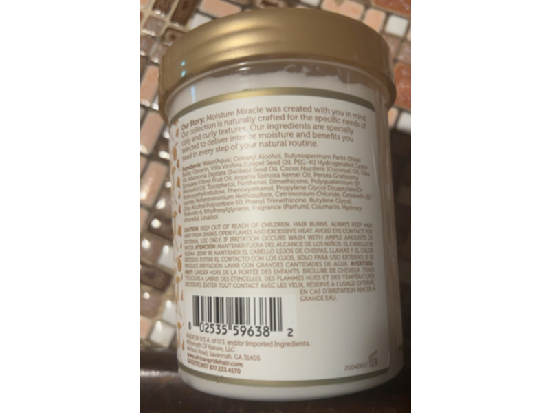African Pride Moisture Miracle Leave -In Cream, Coconut Oil & Baobab Oil, 18 oz/510 g, PackOf 3