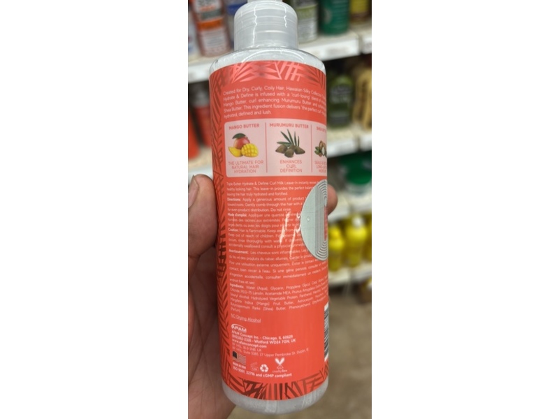 Hawaiian Silky Collection Triple Butter Leave-In Curl Milk, 8 fl oz/237 mL