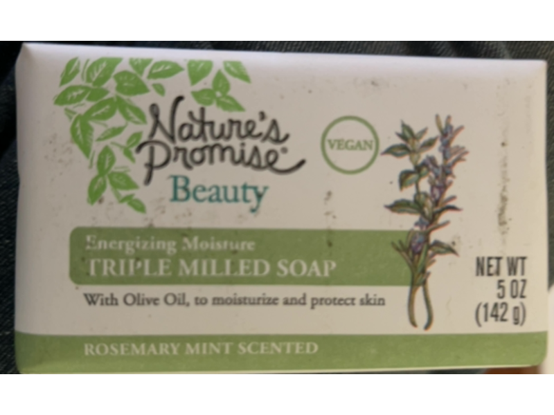 Nature's Promise Beauty Energizing Moisture Triple Milled Soap, Rosemary Mint Scented, 5 oz/142 g