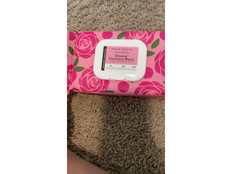 Sephora Glowing Cleansing Wipes, Rose Extract