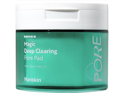Hanskin Magic Deep Clearing Pore Pad, 6.08 fl oz/180 mL, 70 Count