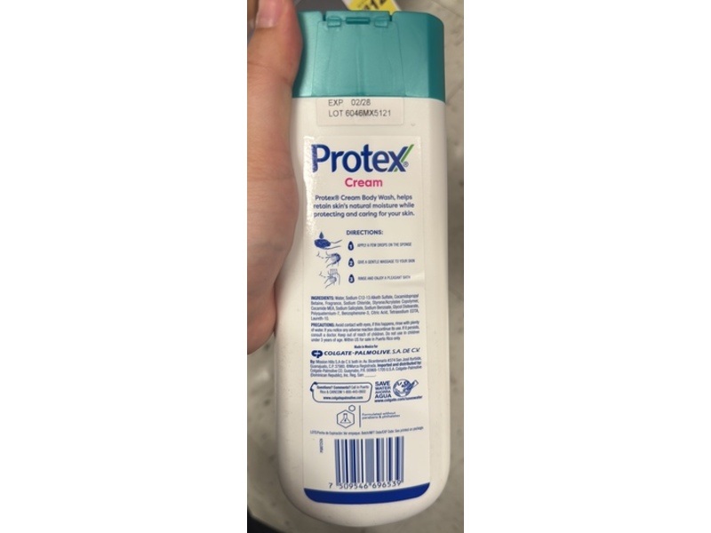 Protex Cream Body Wash, 20 fl oz/591 mL