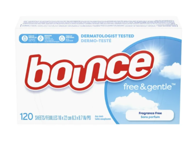 Bounce Dryer Sheets, Free & Gentle , 120 Count