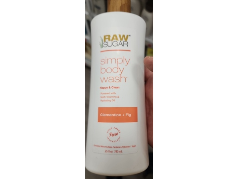 Raw Sugar Simply Body Wash, Clementine + Fig, 25 fl oz/740 mL