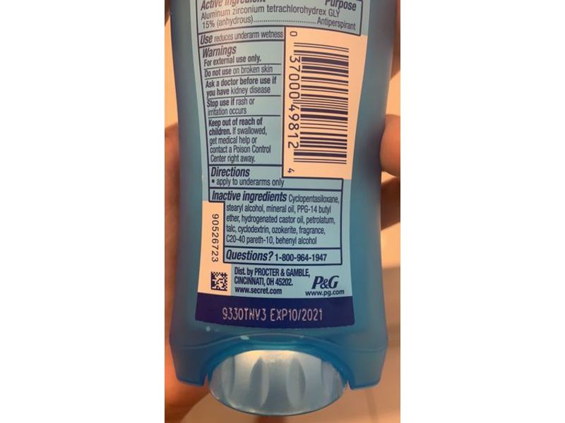 Secret 48Hr Invisible Solid Antiperspirant, Pomegranate, 2.6 oz