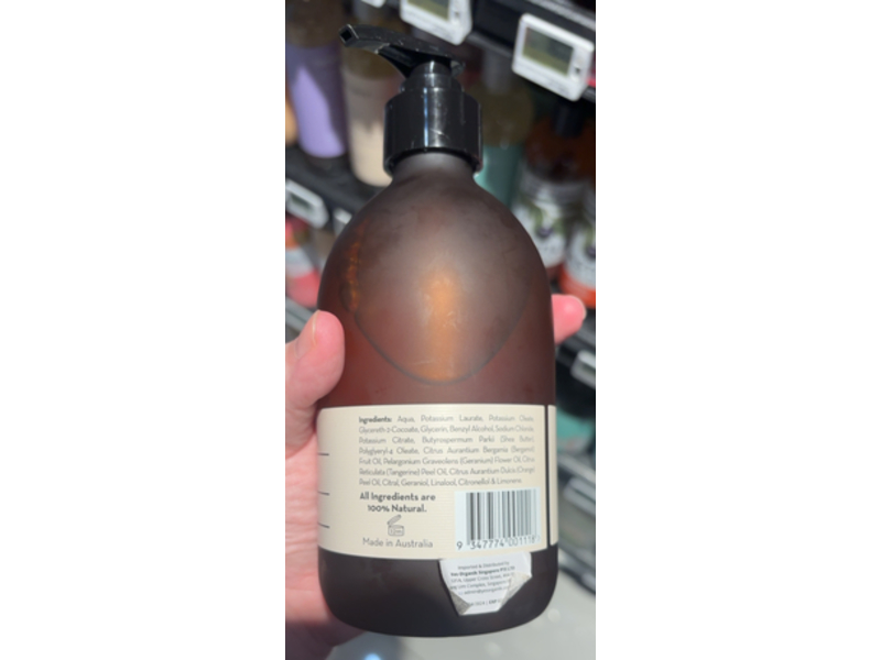 Wavertree & London Naturals Bergamot Geranium Liquid Soap Wash, 17 oz/500 mL