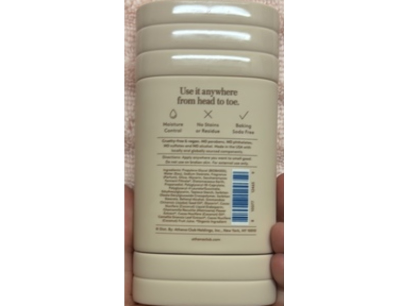 Athena Club Deodorant, Golden Vanilla, 2.6 fl oz/74 g