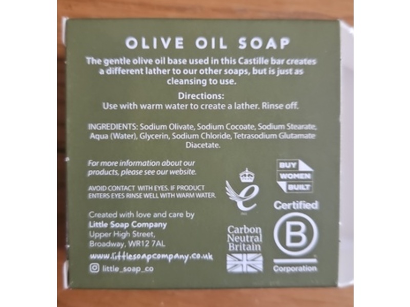 Little Soap Company Olive Oil Soap, 1.79 oz/50 g