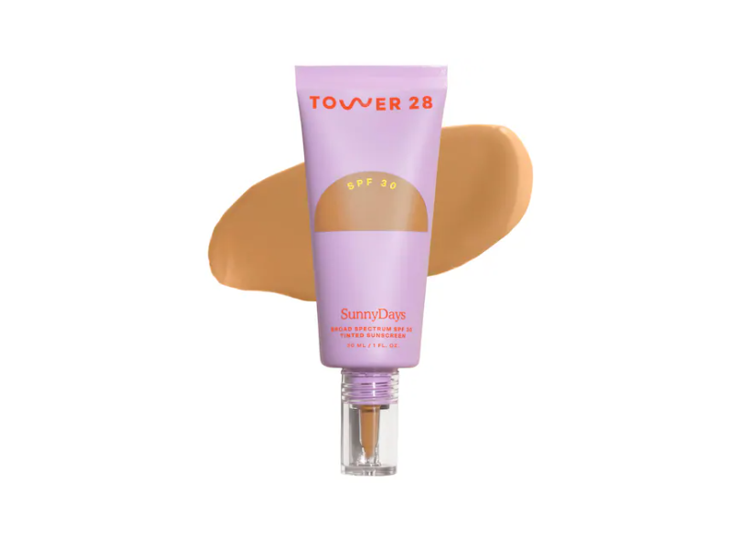 Tower 28 SunnyDays Mineral Tinted Sunscreen, 30 PCH, SPF 30, 1 fl oz/30 mL
