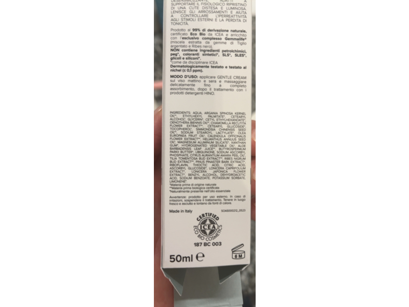 Hino Natural Skincare Gentle Cream, Lipoic Acid & Oenothera Blennis Oil, 50 mL