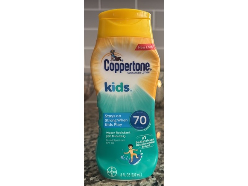 Coppertone Kids Sunscreen Lotion, SPF 70, 8 oz/237 mL