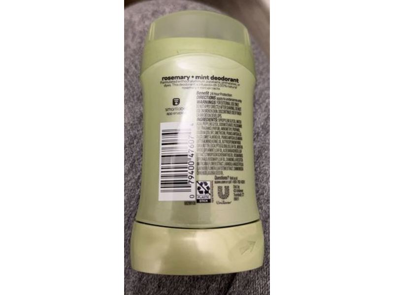 Suave Deodorant, Rosemary + Mint, 1.2 oz/34 g, Pack Of 6