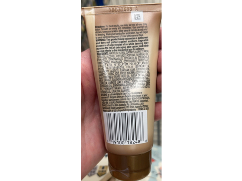 Jergens Natural Glow Daily Moisturizer, Medium To Deep Skin Tones, 2 fl oz /59 mL, 2 Pack