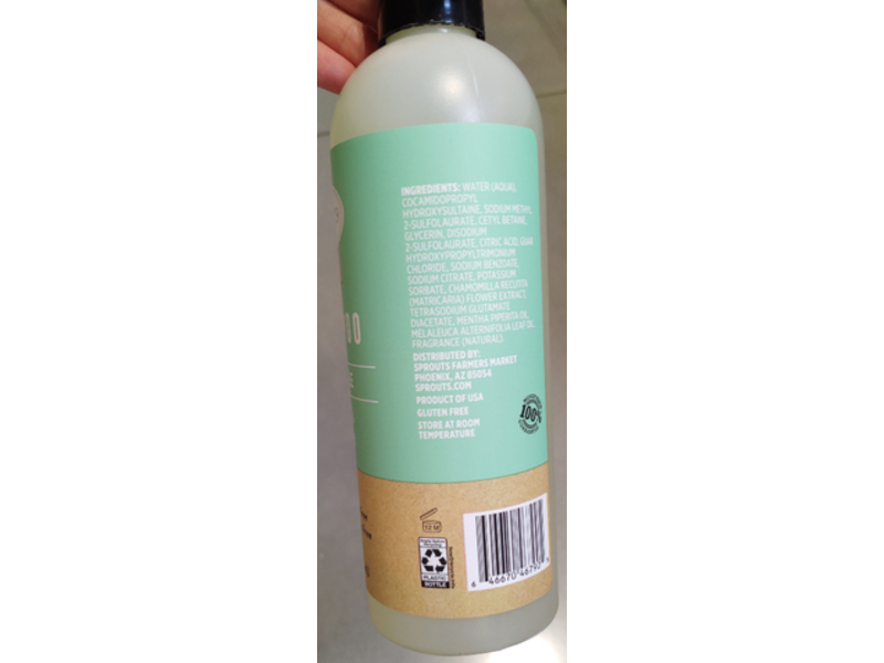 Sprouts Essentials Shampoo, Tea Tree, Soothing & Hydrating, 16 fl oz