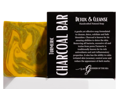 Goddess Of The Sea Beauty Detox & Cleanse Soap Bar, Turmeric & Charcoal, 4 oz