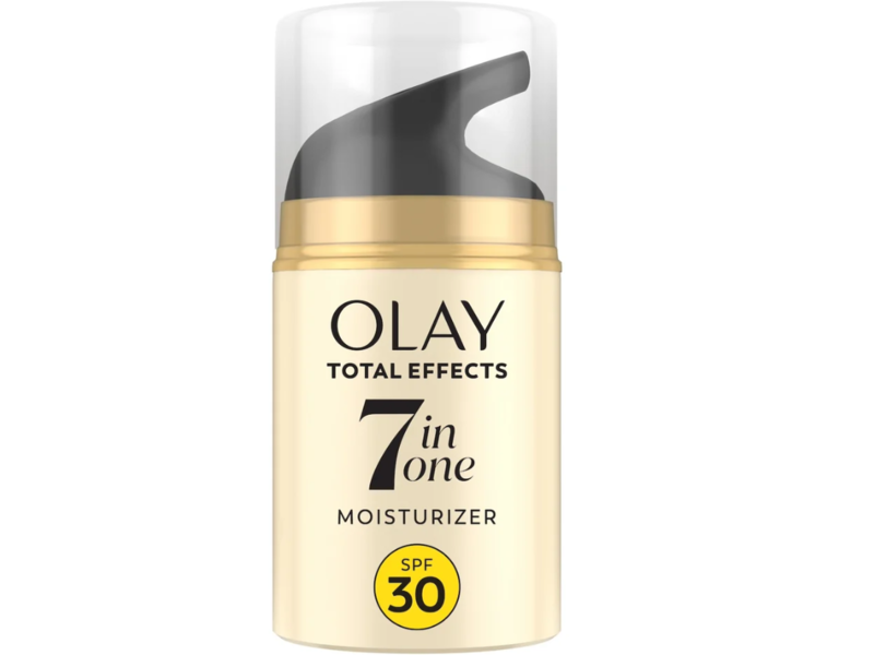 Olay 7-In-1 Total Effects Daily Moisturizer, SPF 30, Nicainamide, Vitamin C, 1.7 fl oz/50 mL