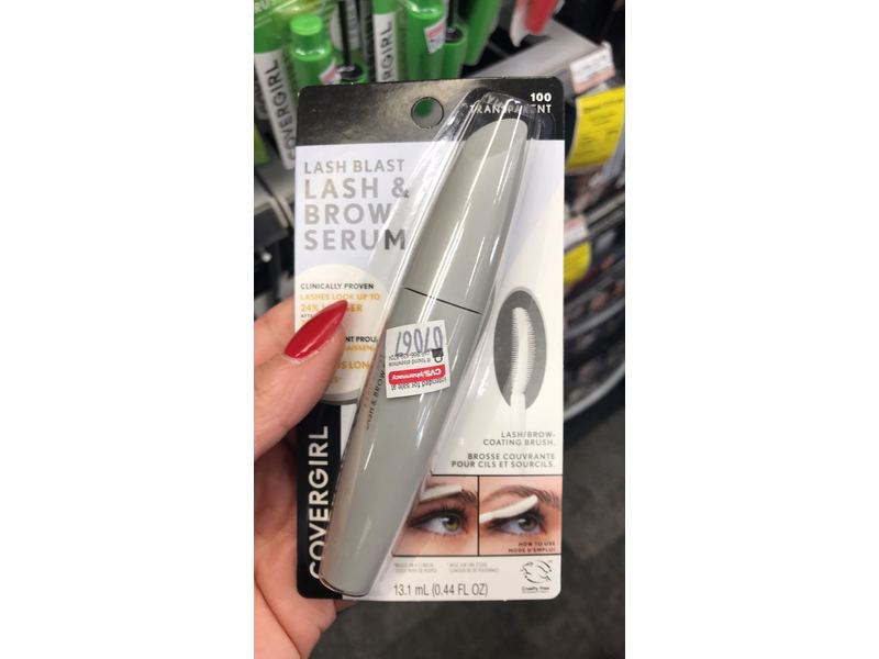 CoverGirl Lash Blast Lash & Brow Serum, Transparent, 0.44 fl oz/13.1 mL