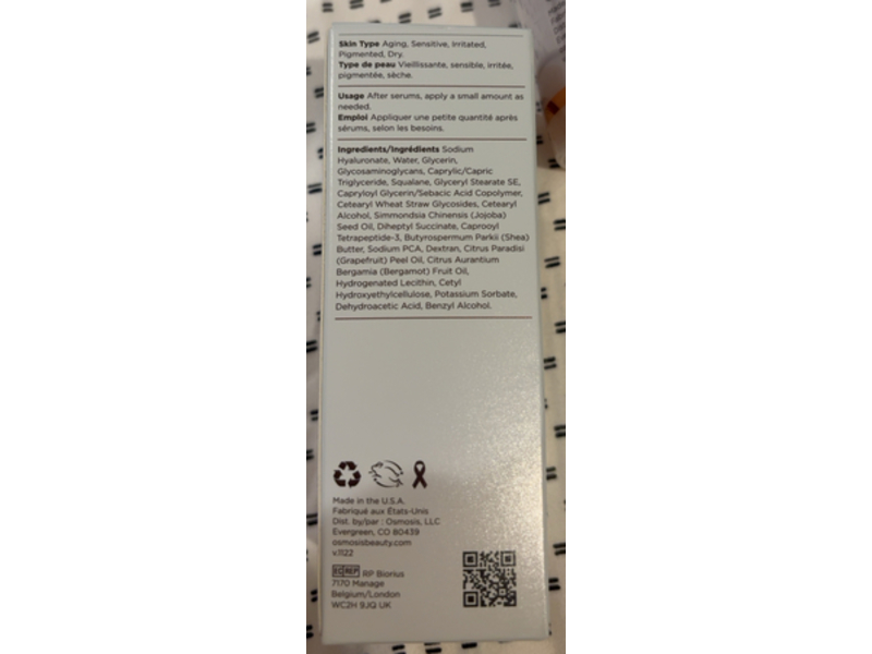 Osmosis Hydrate Plumping Facial Moisturizer, 1.69 fl oz/50 mL