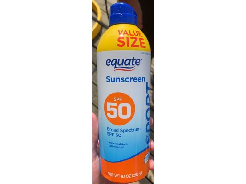 Equate Sport Sunscreen, Spf 50, 9.1 oz