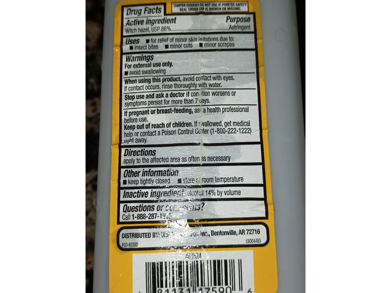 Equate Astringent, Witch Hazel, 16 fl oz/473 mL