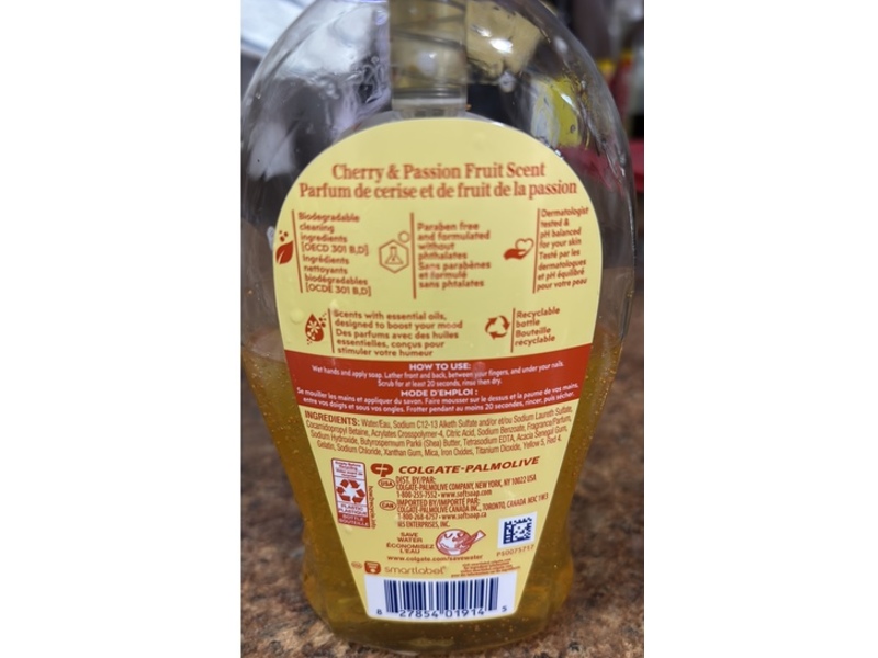 Softsoap Joyful Joyeux Liquid Hand Soap, Cherry & Passion Fruit Scent, 11.25 fl oz/332 mL, Pack Of 6