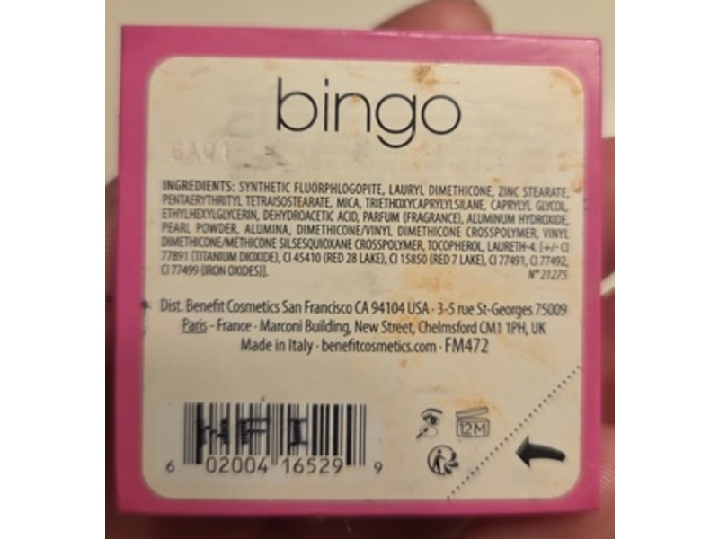 Benefit Cosmetics Bingo Mini Blush, 0.08 oz/2.5 g