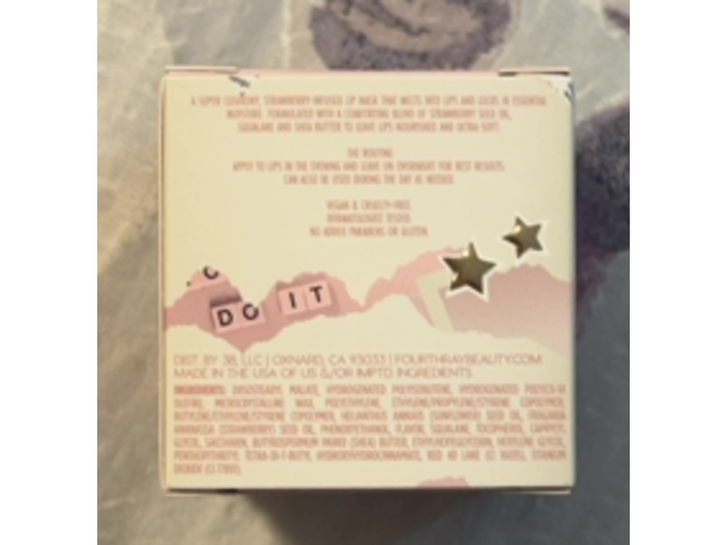 Colourpop X Fourth Ray Lip Mask, Strawberry, O.5 oz/15 g