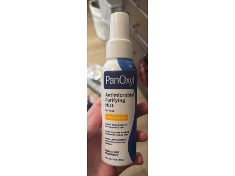 PanOxyl Antimicrobial Purifying Mist, Hypochlorous Acid, 3 oz/85 g