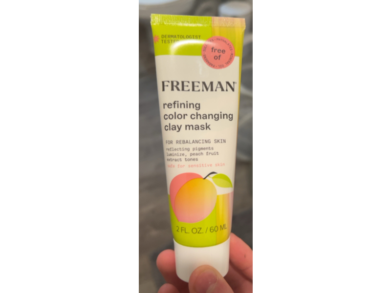Freeman Refining Color Changing Clay Mask, Peach Fruit, 2 fl oz/60 mL, Pack Of 2