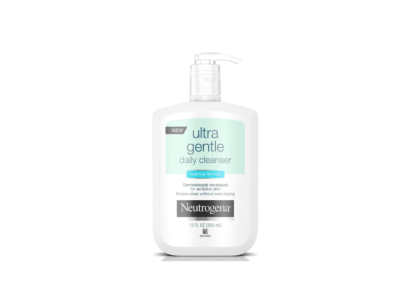 Neutrogena Ultra Gentle Daily Cleanser, Foaming Formula, 12 fl oz/354 mL.