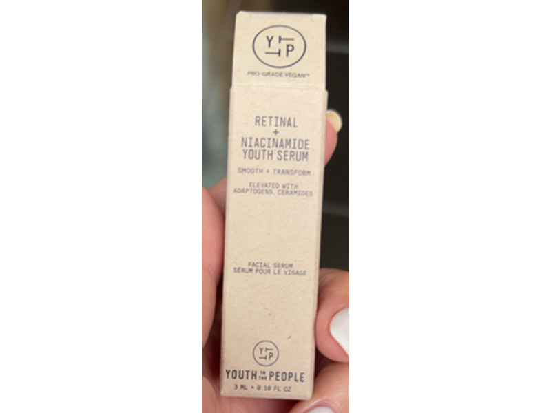Youth To The People Facial Serum, Retinal + Niacinamide, 0.10 fl oz/3 mL