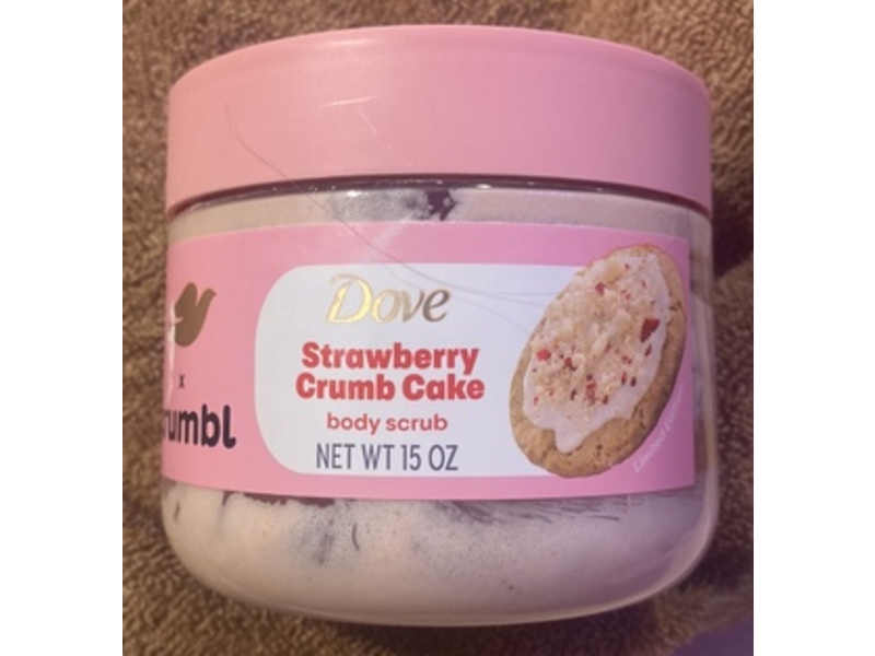 Dove Crumbl Moisturizing Body Scrub, Strawberry Crumb Cake, 15 oz