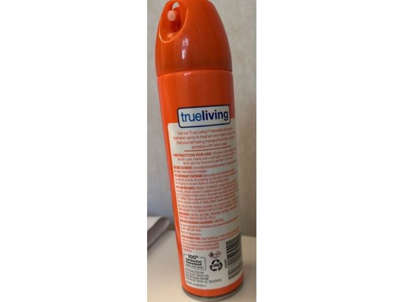 Trueliving Air Freshener Spray, Hawaiian Escape, 8 fl oz/236 mL