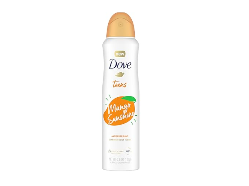 Dove Teens Antiperspirant, Mango Sunshine, 3.8 oz/107 g