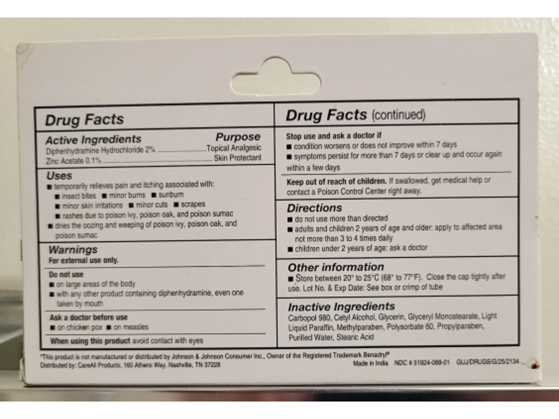 CareAll Extra Strength Anti-Itch Cream, 1.25 oz/35 g